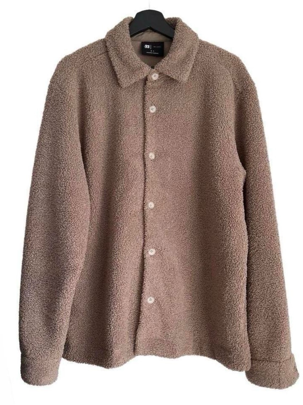Le 31 Simons Taupe Beige Sherpa Borg Shearling Jacket Coat Shacket Unisex Men’s